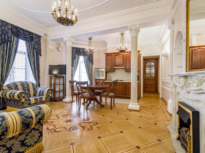 Смотреть 3d тур - One-bedroom apartments for rent in the center of St. Petersburg on Italianskaya Street