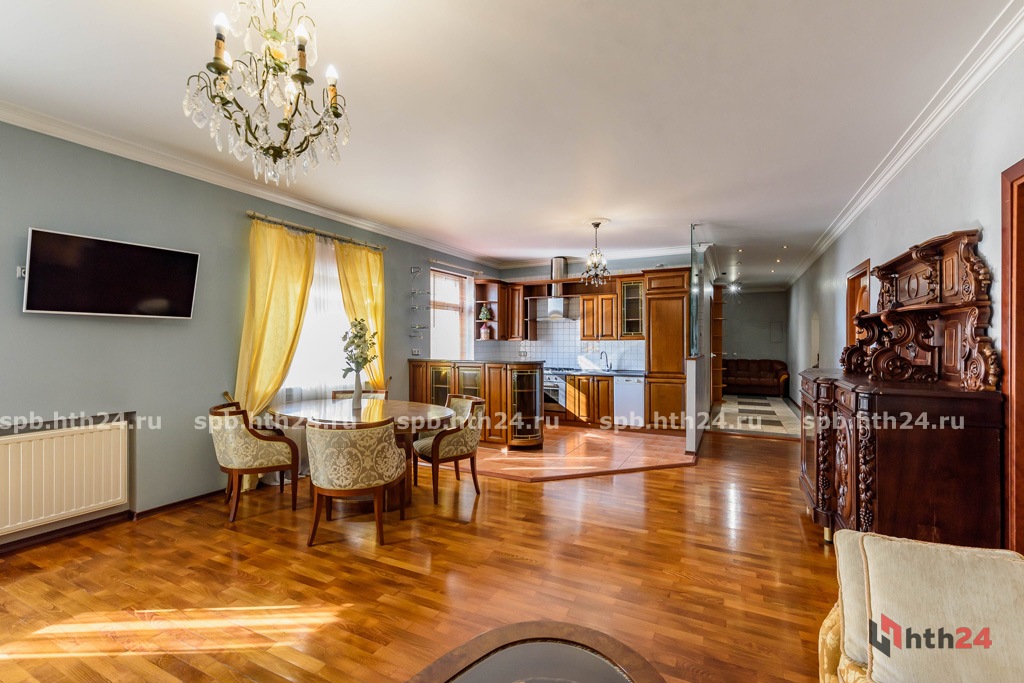 Two bedroom apartment for rent overlooking the roofs of St. Petersburg